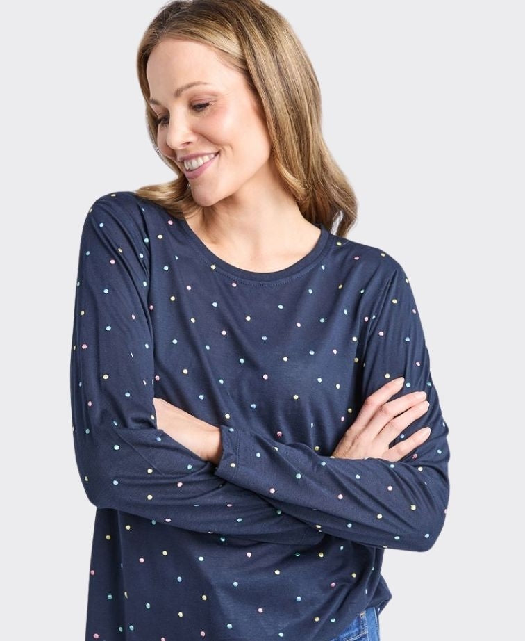 Elm Tee L/S Kaja - Navy