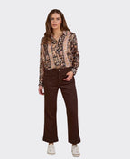 Vassalli Jean Straight Leg Ankle Grazer - Chocolate