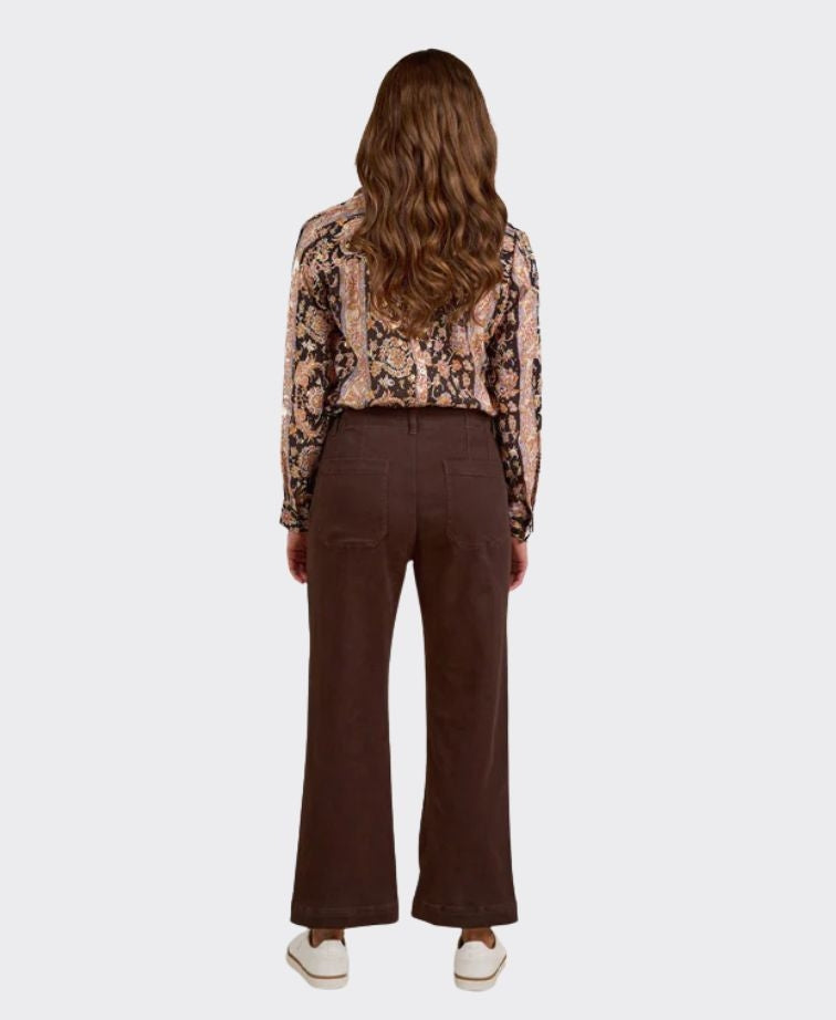 Vassalli Jean Straight Leg Ankle Grazer - Chocolate