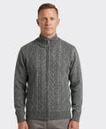 Sugar Kint Cable Full Zip - Charcoal