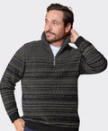 Noble Wilde Mens Artisan Half Zip - Charcoal Base