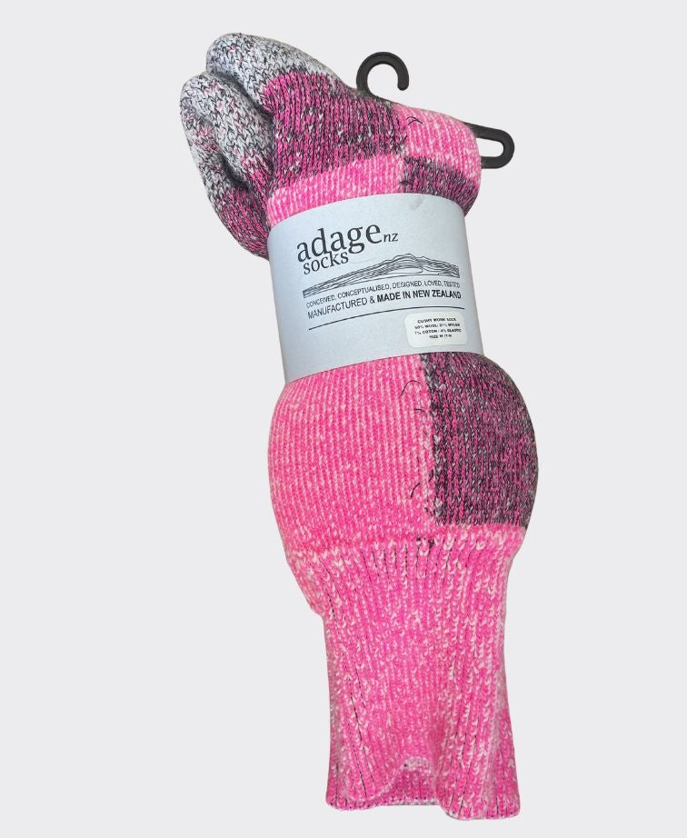 Adage Cushy Work Sock Wool/Nylon - Pink