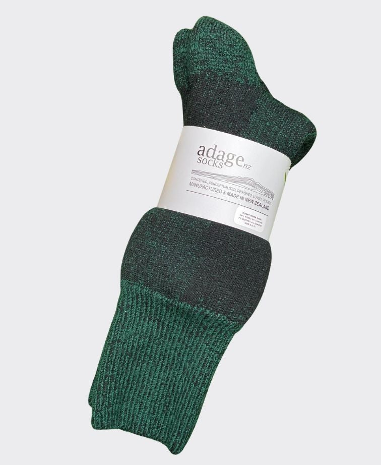 Adage Cushy Work Sock Wool/Nylon - Dark Green