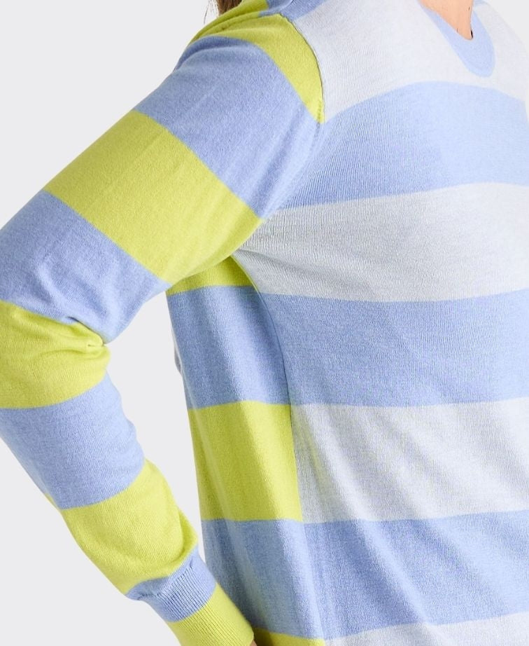 Zaket & Plover Jumper Costal Stripe - Bluebell