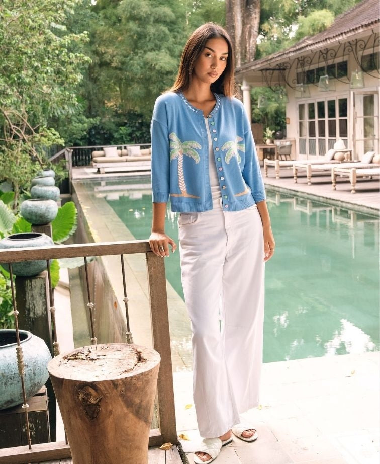 Zaket & Plover Cardi Island  - Bluebell