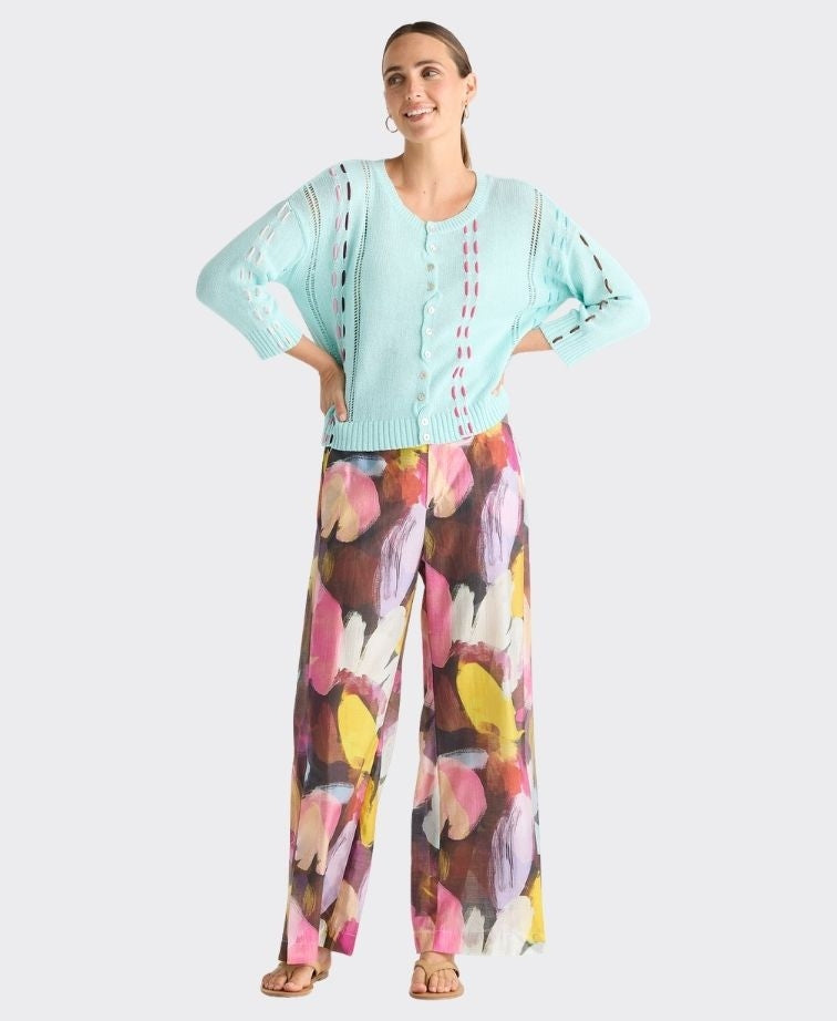 Zaket & Plover Top Knit Thread Detail - Sea Mist