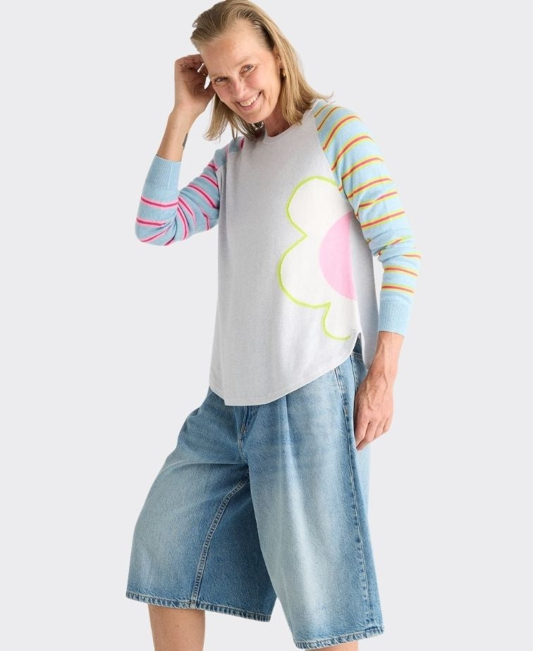 Zaket & Plover Top Knit Bright Side - Clear Sky