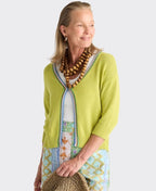Zaket & Plover Cardi Crochet Trim - Green Glow