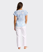 Vassalli Shirt Evelyn Printed Shirring Detail - Palma