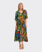 Orientique Dress Godet Le Moulin