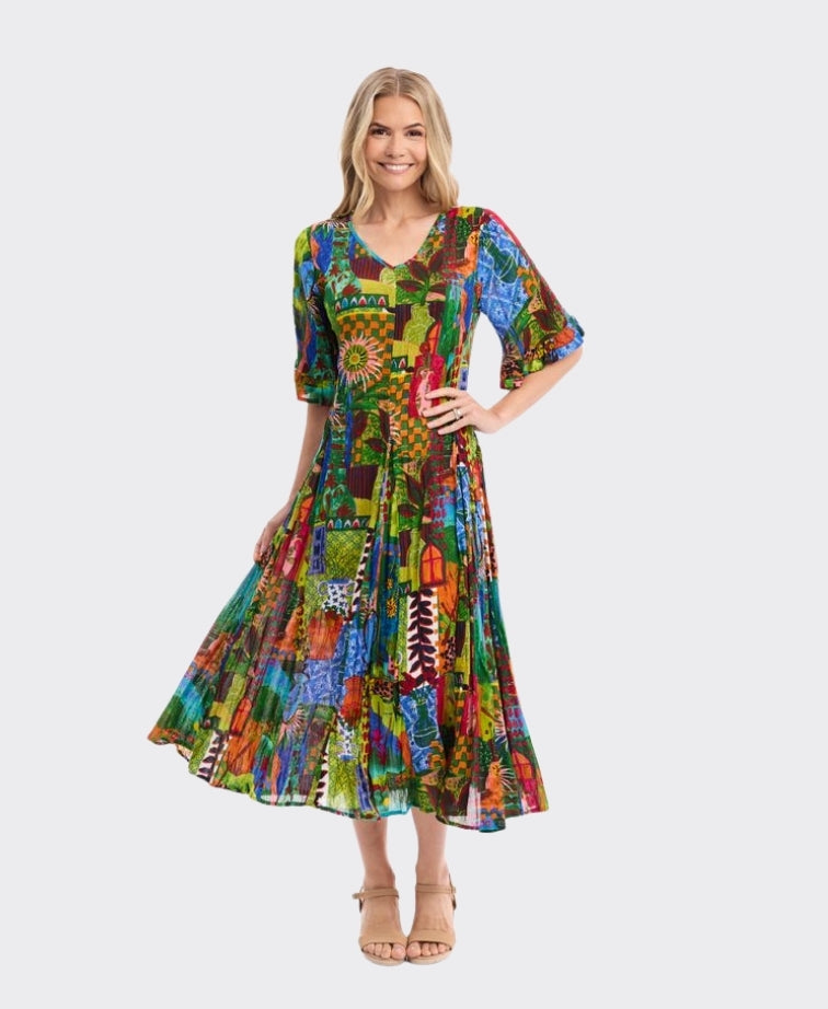 Orientique Dress Godet Le Moulin