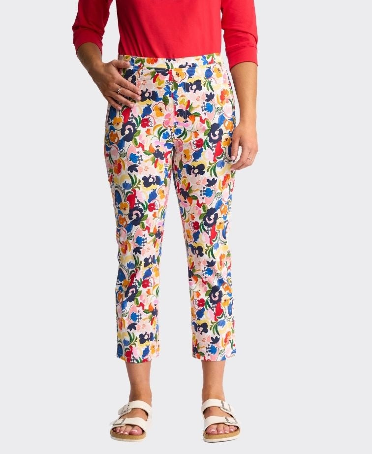 Vassalli Pant Sierra 7/8 Slim Leg Pull On Printed - Mon Cheri