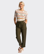 Vassalli Top Carmen 3/4 Sleeve Round Neck Knit - Arli