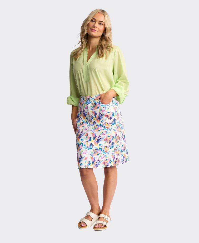 Vassalli Skirt Poppy Lightweight Printed - Demi