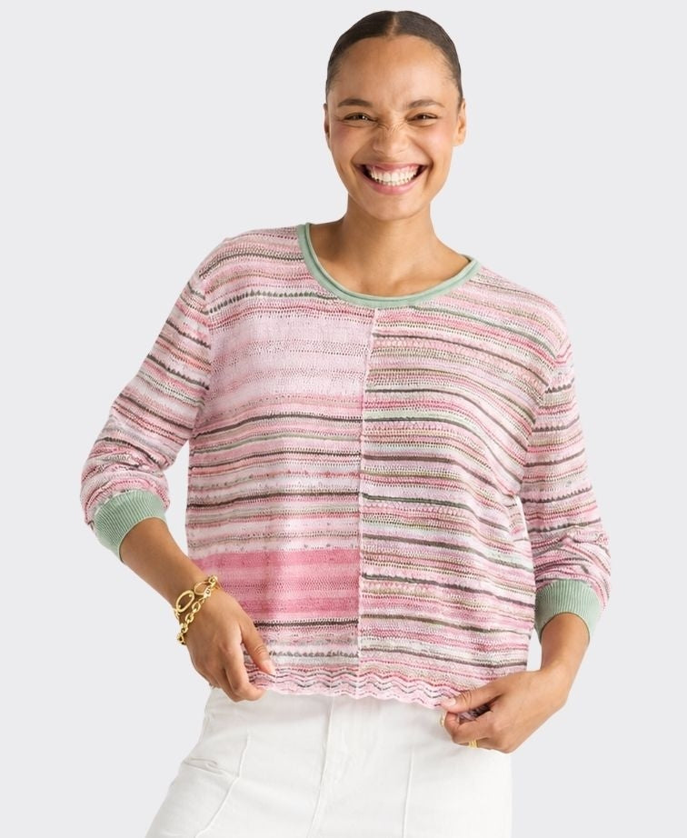 LD + Co Top Mixed Lace - Aloe