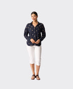 Oh Three Shirt Boxy Fit - Navy Spot