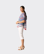 Preen Top Swing Out Linen Woven - Tiled