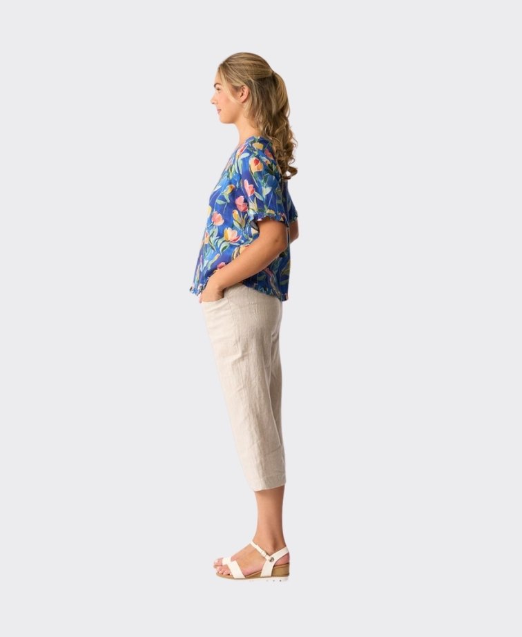 Preen Trousers Wide Leg Linen Woven - String