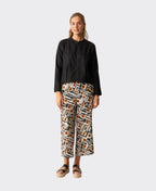 Foil Trousers Wide Leg Cropped Linen - Toffee Maze