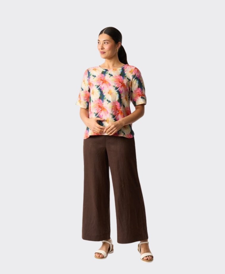 Foil Pant Pull Together Linen - Cocoa
