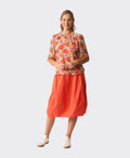 Memo Blouse Scoop Neck Chiffon - Bloomtastic