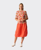 Memo Blouse Scoop Neck Chiffon - Bloomtastic