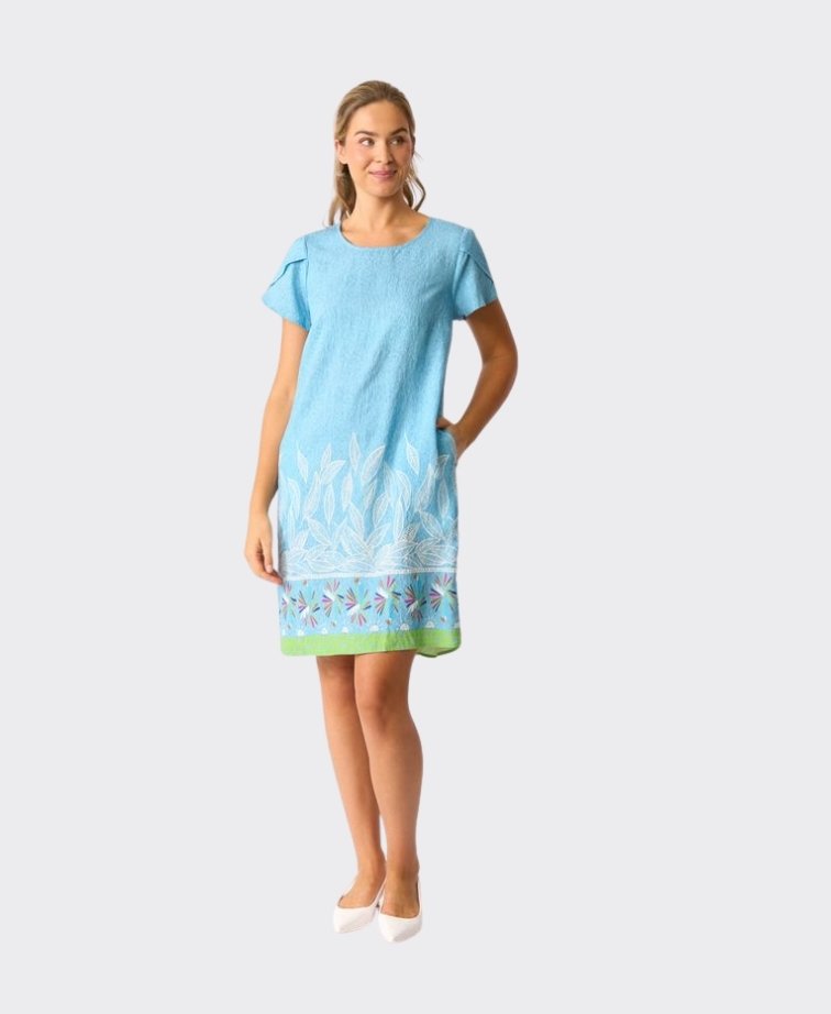 Foil Dress Tulip Sleeve - BirdsOfParadise
