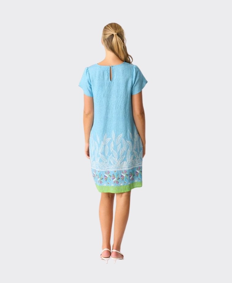 Foil Dress Tulip Sleeve - BirdsOfParadise