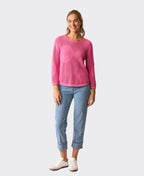 Foil Sweater Spotted Cotton Knit - Pink