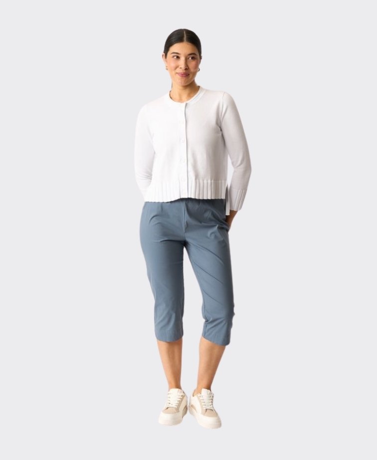 Foil Cardigan Best Feature  - White