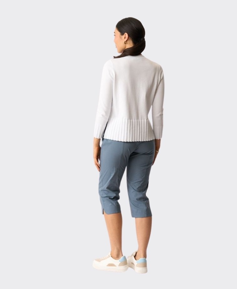 Foil Cardigan Best Feature  - White