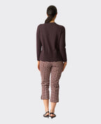 Foil Cardigan Best Feature  - Chocolate