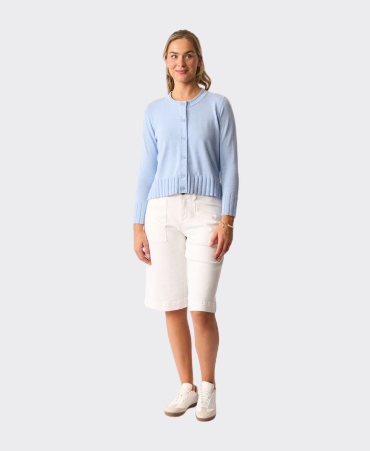 Foil Cardigan Best Feature  - Sky Blue