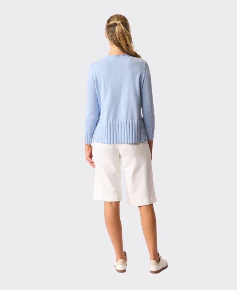 Foil Cardigan Best Feature  - Sky Blue