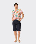 Foil Top Do the Twist Hem Linen - Aloha