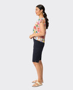 Foil Top Do the Twist Hem Linen - Aloha