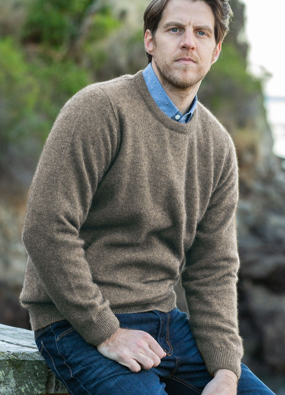 Noble Wilde Mens Cambridge Crew - Pumice