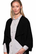 Noble Wilde Womens Longline Wrap - Black