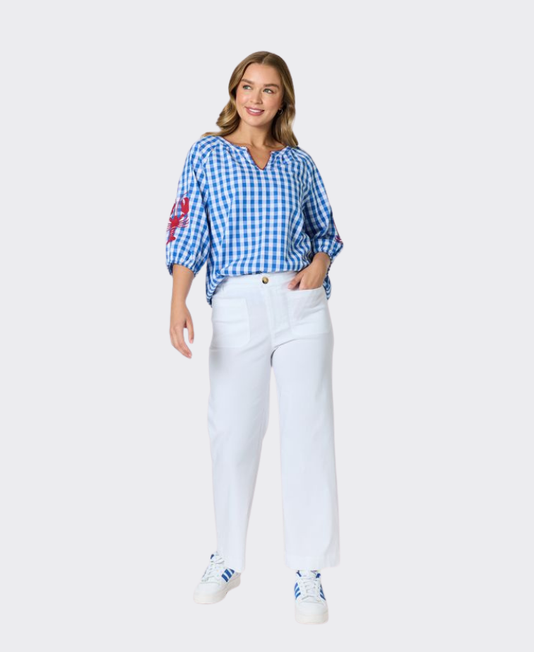 Threadz Pant Marine Wide Leg