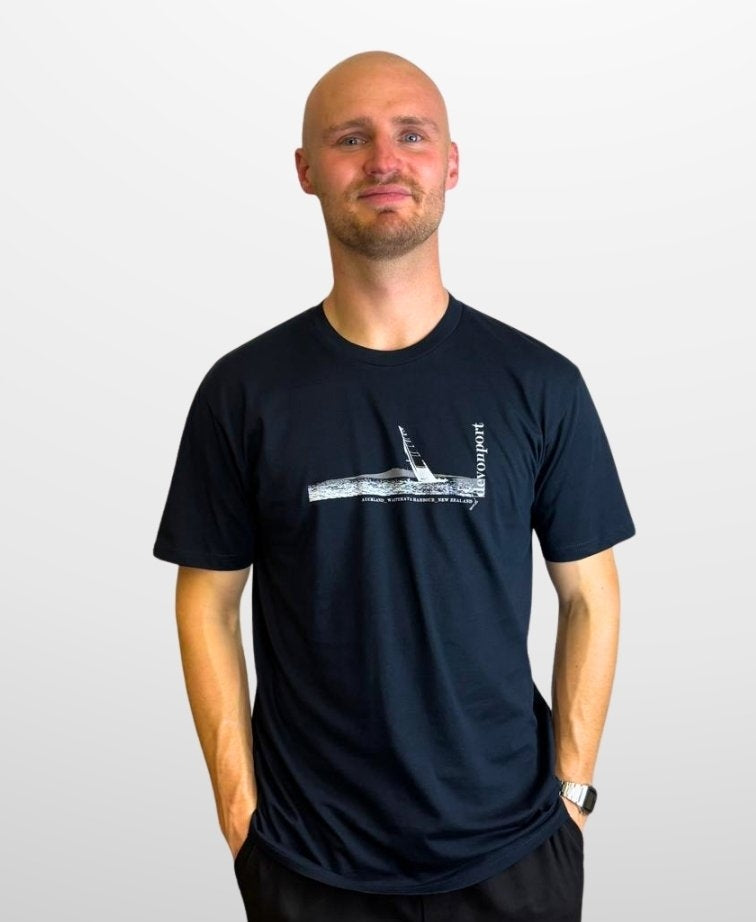 Devo Tees Rangitoto Tee - Navy