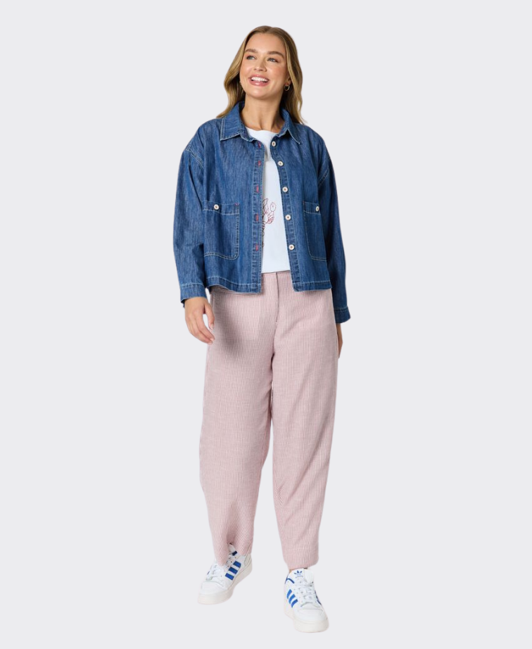 Threadz Jacket Coast Crop Denim