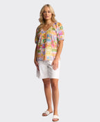 Vassalli Top Pitch V-Neck Printed