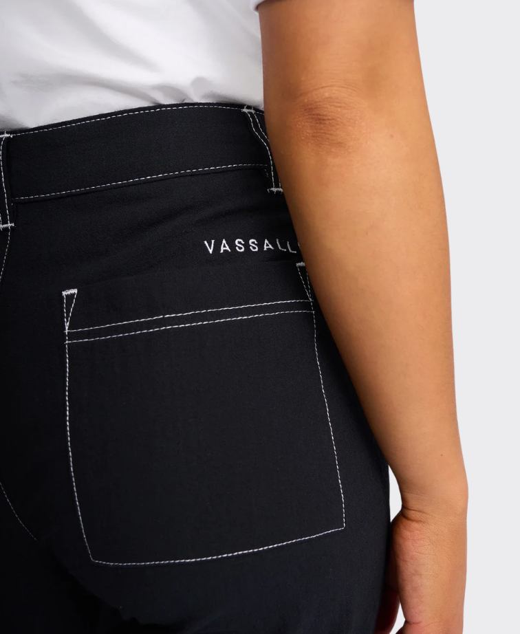 Vassalli Pant Oslo Wide Leg Contrast Stitching