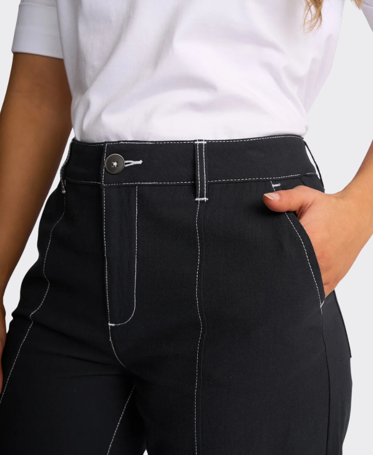 Vassalli Pant Oslo Wide Leg Contrast Stitching