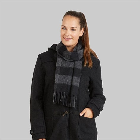Swanndri Unisex Wool Scarfie - Charcoal/Black