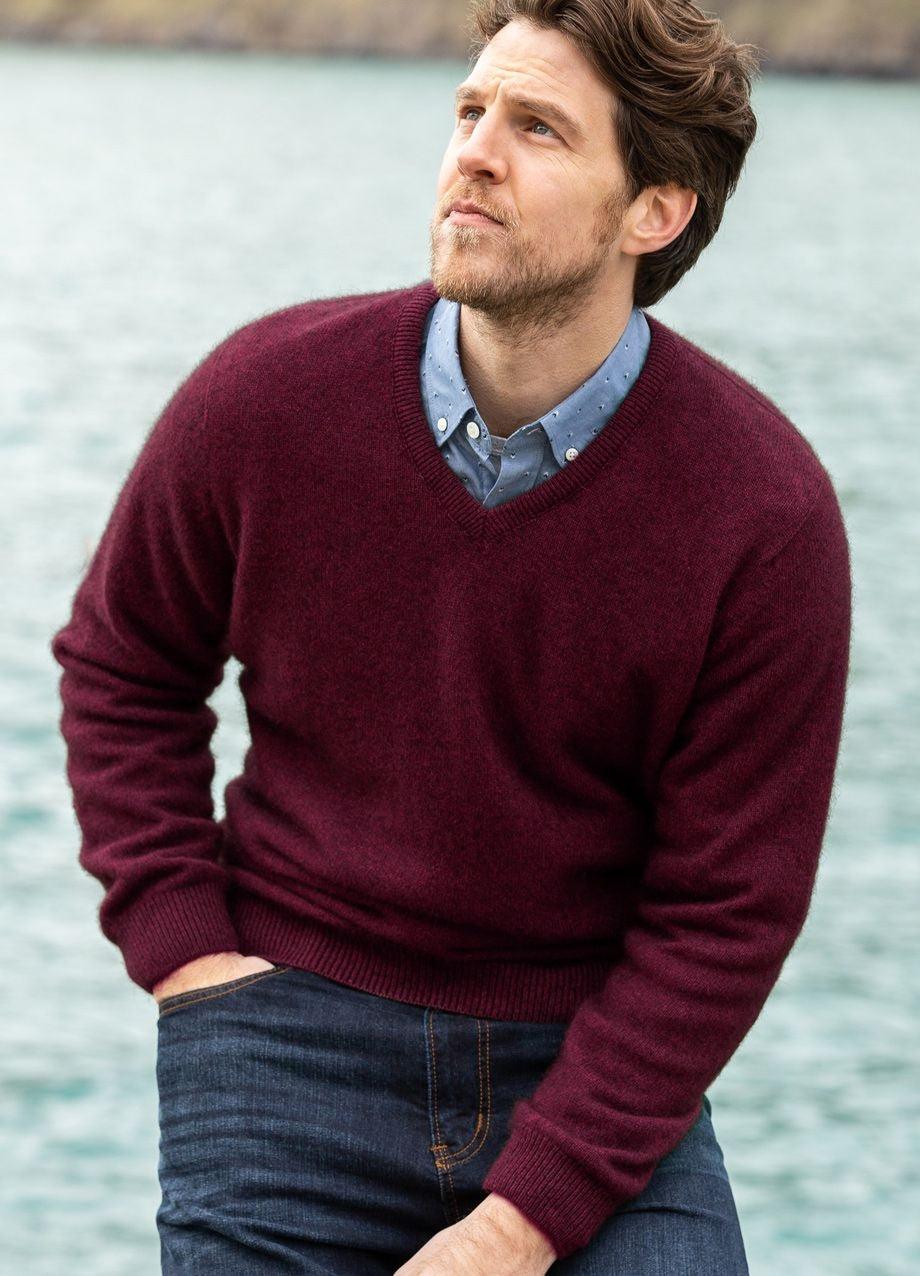 Noble Wilde Mens Oxford Vee - Port