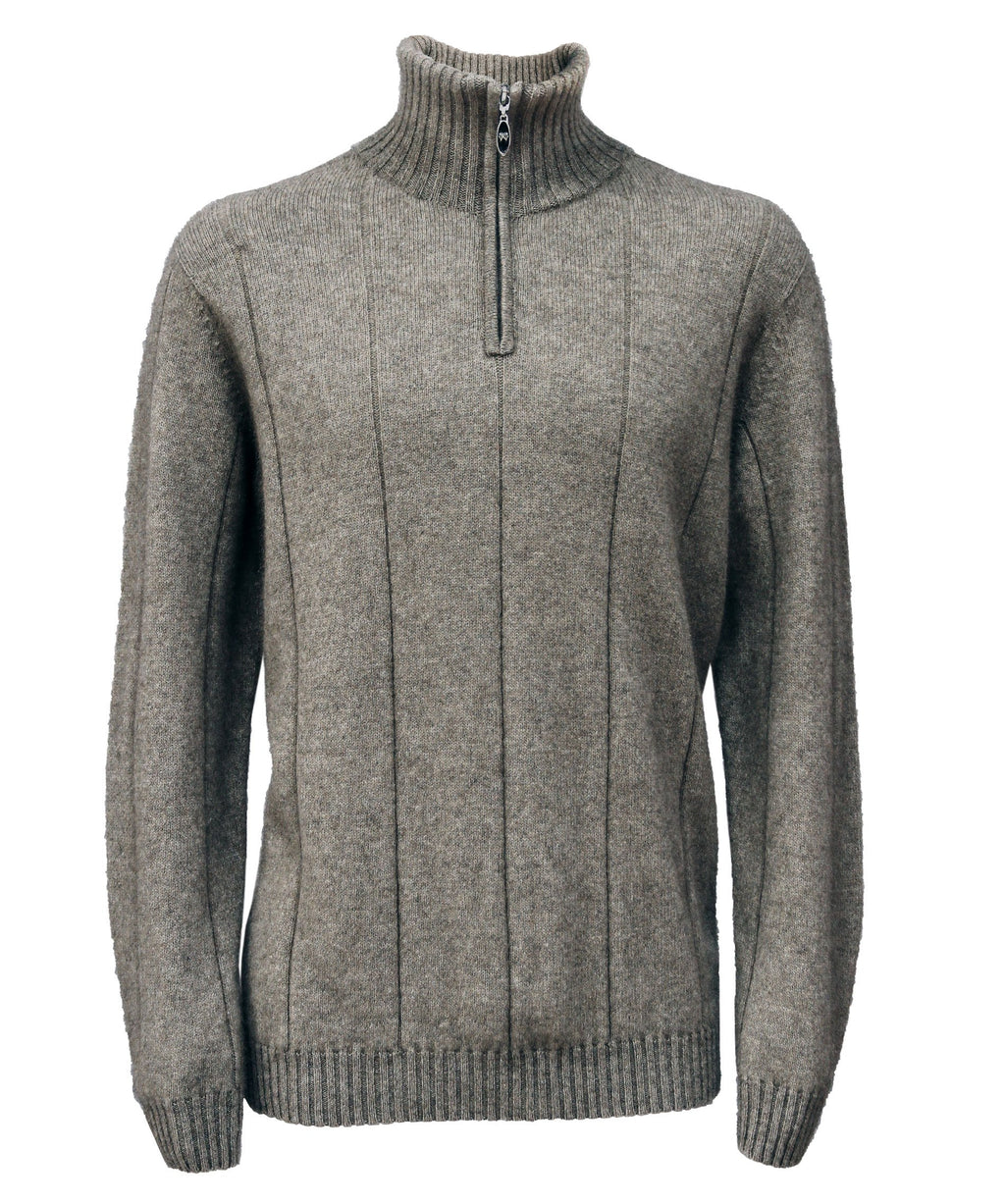 Noble Wilde Mens Javelin Zip Neck - Pumice