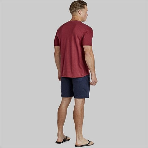 Swanndri Logo Tee - Crimson/Navy