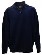 Classified Man Knit Zip Neck Merino - Navy