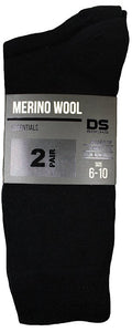 DS Mens Merino Sock 2pk - Black